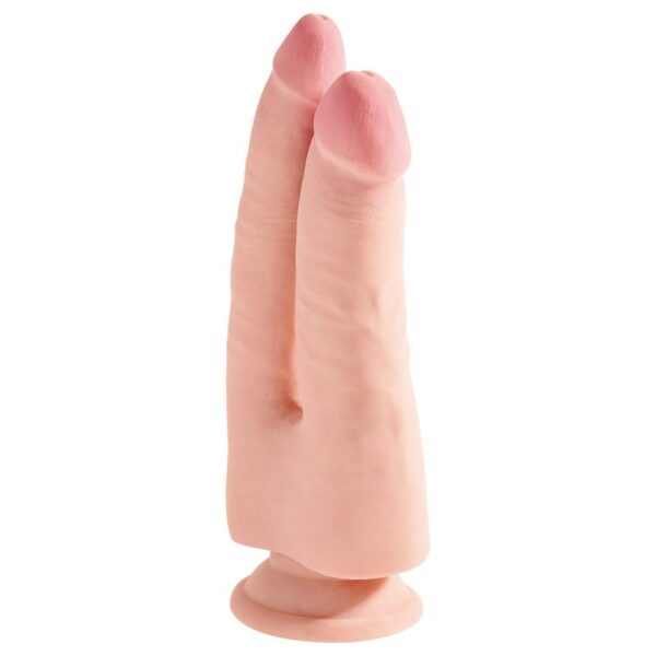 3D Dildo Doble Penetración Triple Densidad Plus 9.5 Natural - Imagen 5