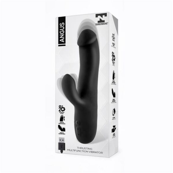 Angus Vibrador con Función de Movimiento Thrusting 2 Motores Silicona USB