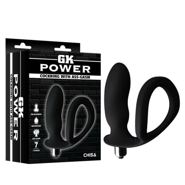 Anillo para el Pene con Plug Anal Negro - Imagen 5