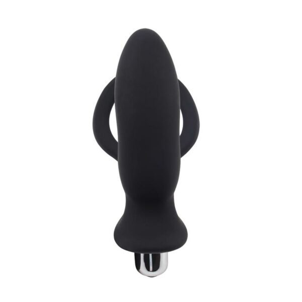 Anillo para el Pene con Plug Anal Negro - Imagen 2