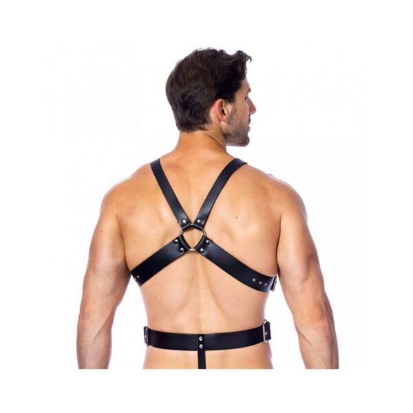 Arnés de Cuero Ajustable con Aros - Imagen 2