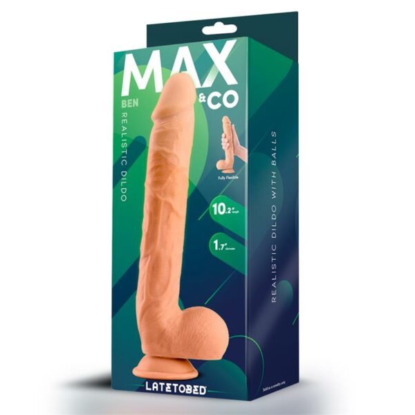 Ben Dildo Realista con Testículos 10.2 Natural - Imagen 3