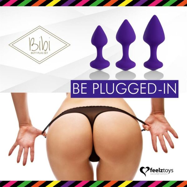 Bibi Set de 3 Plugs Anales Púrpura