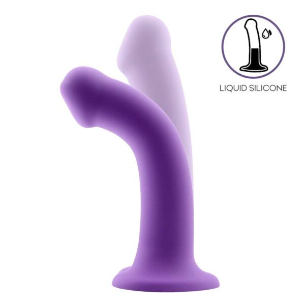 Bouncy Dildo Silicona Líquida Hiper Flexible 6.5 - 16.5 cm Talla S Púrpura