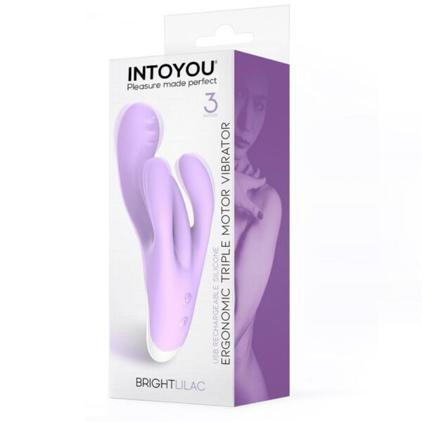 Brightlilac Vibrador Triple Motor Ergonomico USB Silicona - Imagen 5