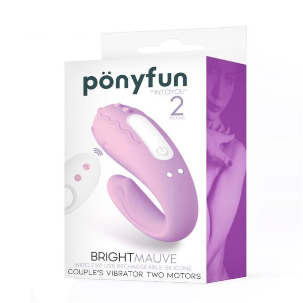 Brightmauve Vibrador para Parejas Doble Motor Control Remoto USB Silicona - Imagen 4
