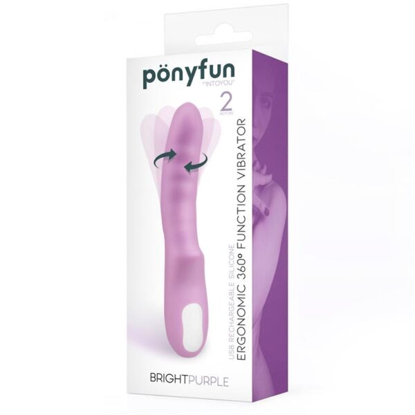 Brightpurple Vibrador y Rotador Doble Motor 360º USB Silicona - Imagen 7