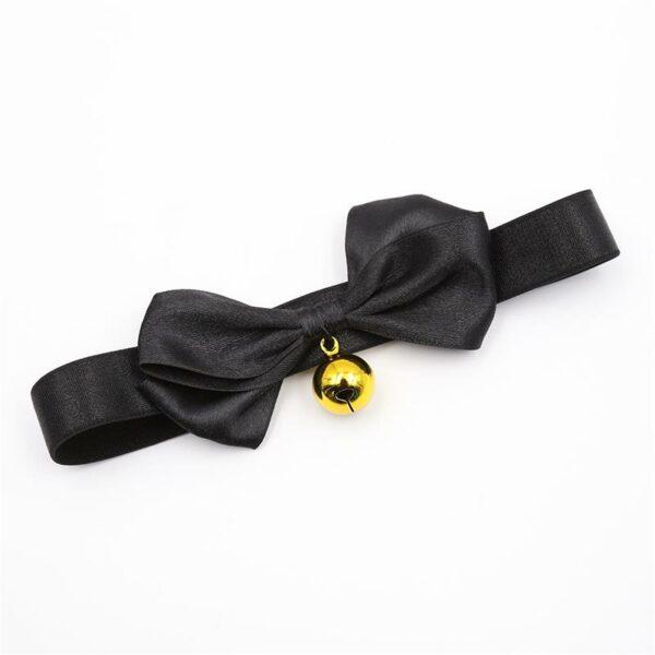 Collar con Lazo y Cascabel 36 cm Negro L - Imagen 3