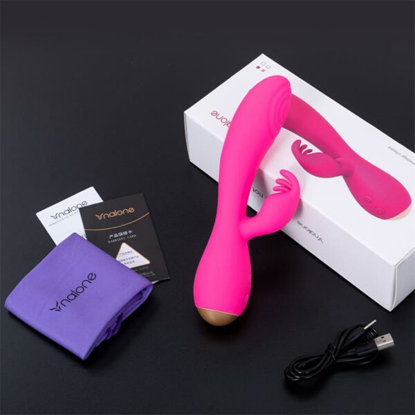 Conejito Vibrador Magic Stick con Pulsación Fucsia