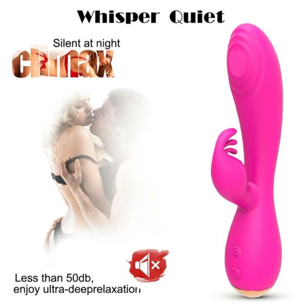 Conejito Vibrador Magic Stick con Pulsación Fucsia