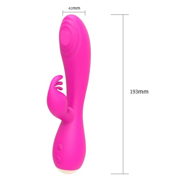 Conejito Vibrador Magic Stick con Pulsación Fucsia