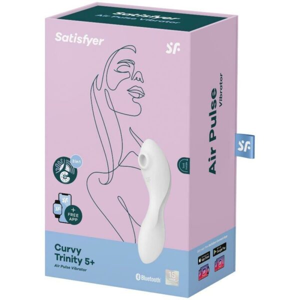 Curvy Trinity 5 con APP Satisfyer Connect Blanco - Imagen 4