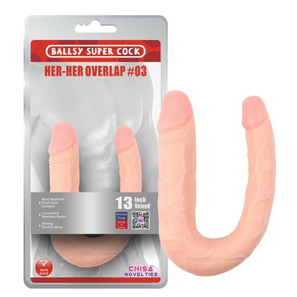 Dildo Doble Her-Her Overlap N3 Natural - Imagen 5