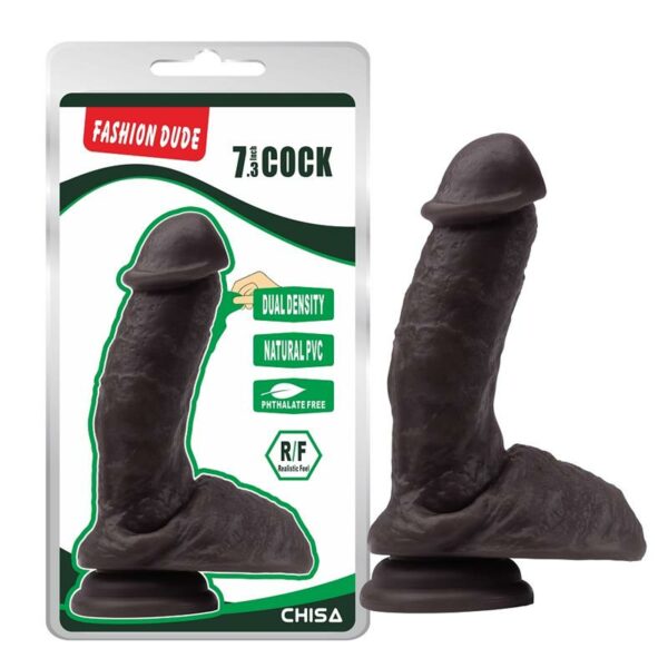 Dildo Dual Density Fashion Dude 18.5 x 4.3 cm Marron