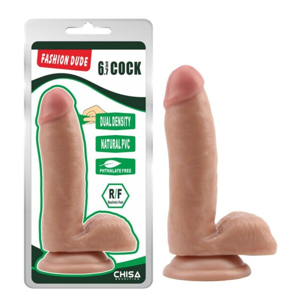 Dildo Dual Density Fashion Dude 6.7 Natural - Imagen 4