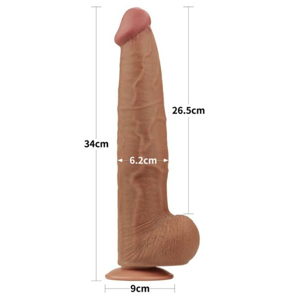 Dildo Dual Density Piel Deslizante 13.5 - Imagen 9