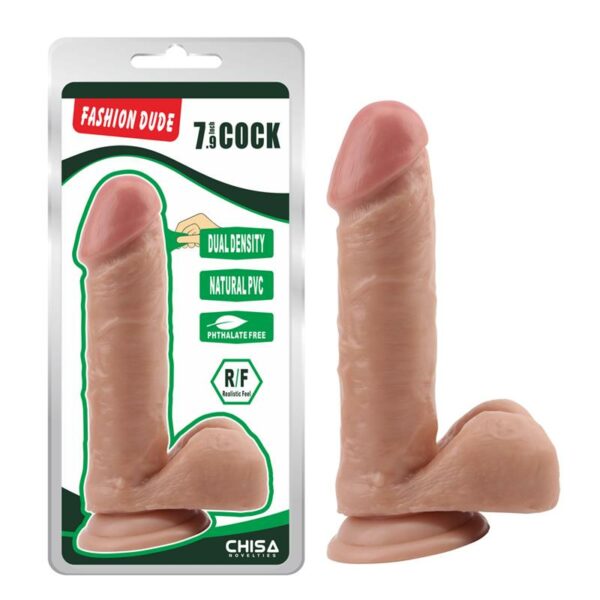 Dildo Dual density Fashion Dude 20 cm Color Natural - Imagen 3