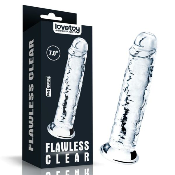 Dildo Flawless Clear 7 Transparente - Imagen 3