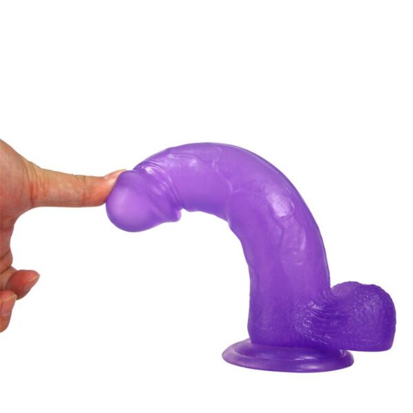 Dildo Jelly Studs 8 Púrpura - Imagen 6