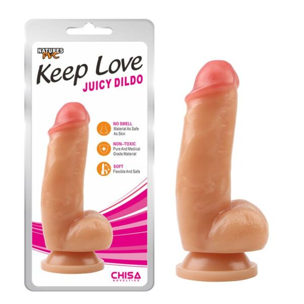 Dildo Juicy 18.5 x 5 cm Natural