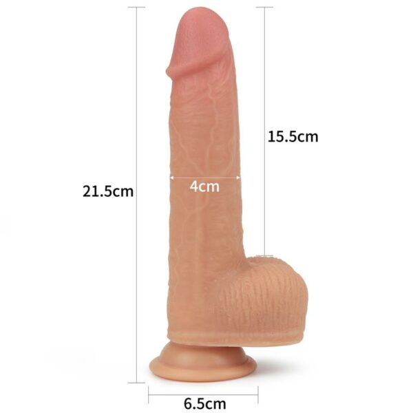 Dildo Nature Cock con Vibracion y Rotación Anthony Natural