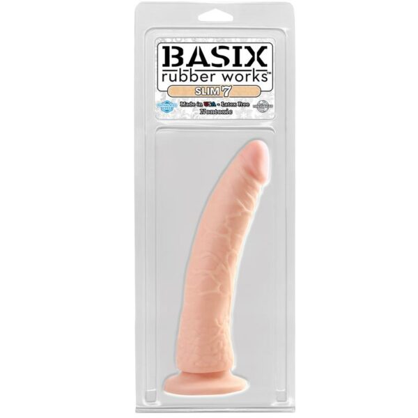 Dildo Slim 17,78 cm con Ventosa - Color Natural - Imagen 2