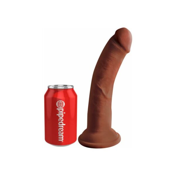 Dildo Triple Densidad 8 Bronceado - Imagen 2