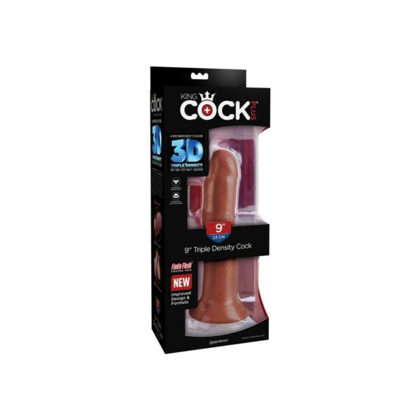 Dildo Triple Densidad 8 Bronceado - Imagen 4