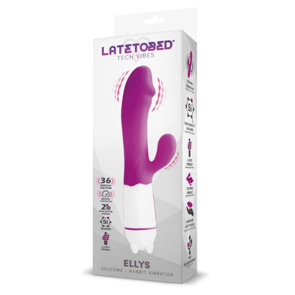 Ellys Vibrador USB 36 Funciones Silicona Púrpura