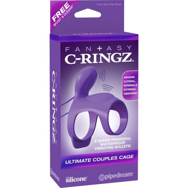 Fantasy C-Ringz Anillo Vibrador para Parejas Ultimate Cage Púrpura