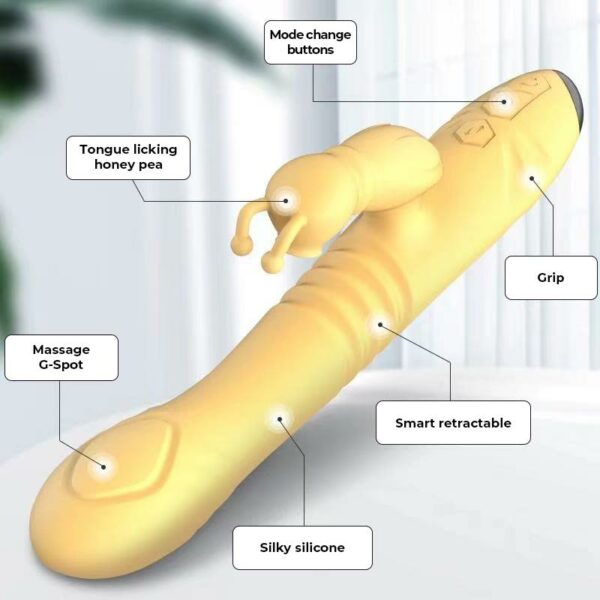 Honeybee Vibrador con Thrusting y Pulsación