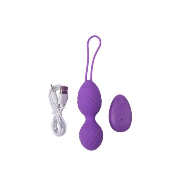 Huevo Vibrador Control Remoto Ridged USB Silicona 7.4 - Imagen 4