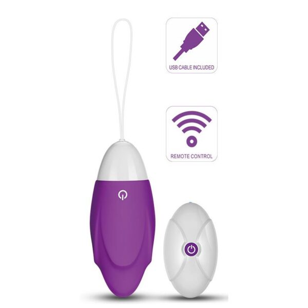 Huevo Vibrador iJoy Control Remoto USB Púrpura