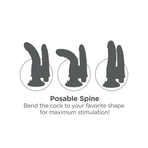 King Cock Vibrador Doble 8 - Color Negro - Imagen 2