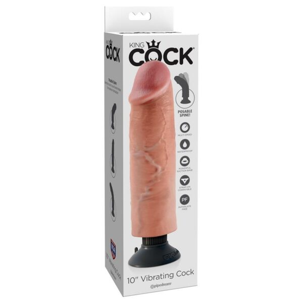 King Cock Vibrador Realístico 10 - Color Natural - Imagen 4