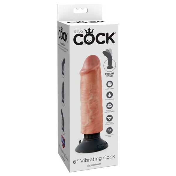 King Cock Vibrador Realistico 6 - Color Natural - Imagen 6