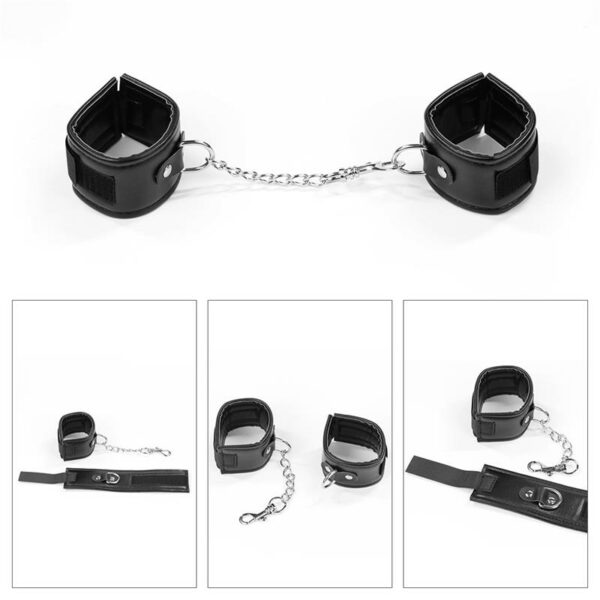 Kit Bondage Deluxe 4 Unidades Negro - Imagen 4