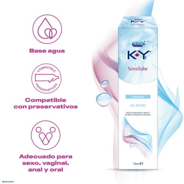 Lubricante Base Agua Sensilube KY 75 ml - Imagen 3