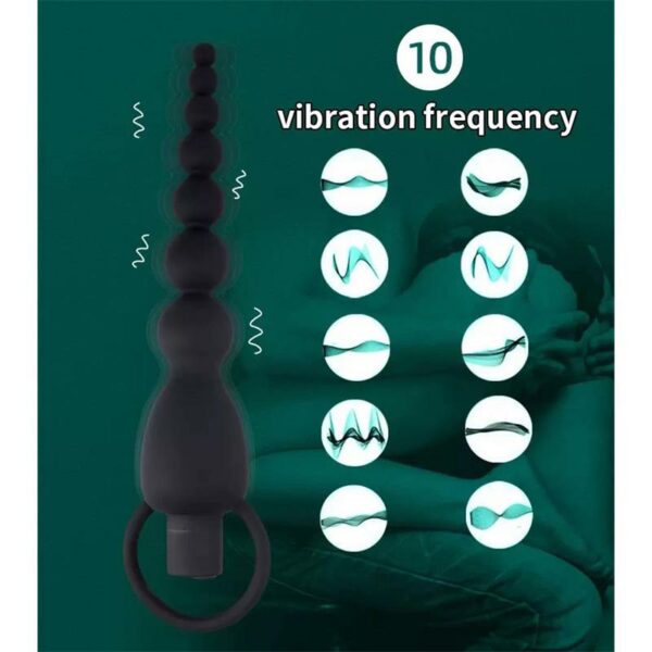 Marbe Cadena Anal con Vibración USB Silicona