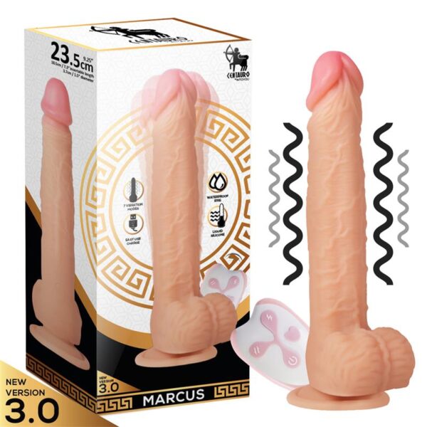 Marcus 3.0 Dildo Vibrador Realista Control Remoto Silicona Líquida Irrompible