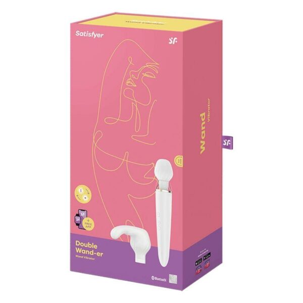 Masajeador Double Wand-er con APP Blanco - Imagen 3