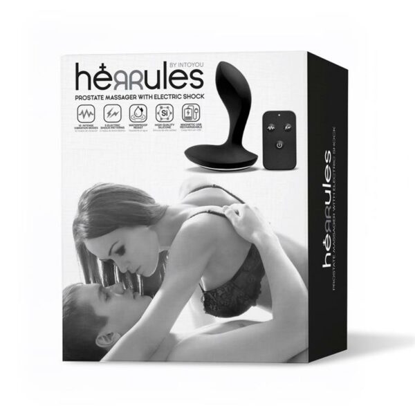 Herrules Masajeador Prostático con Electro Shock y Vibración con Control Remoto