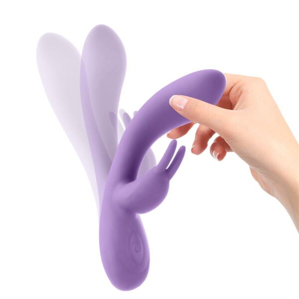 Mauve Vibrador Unibody Silicona Líquida USB Púrpura