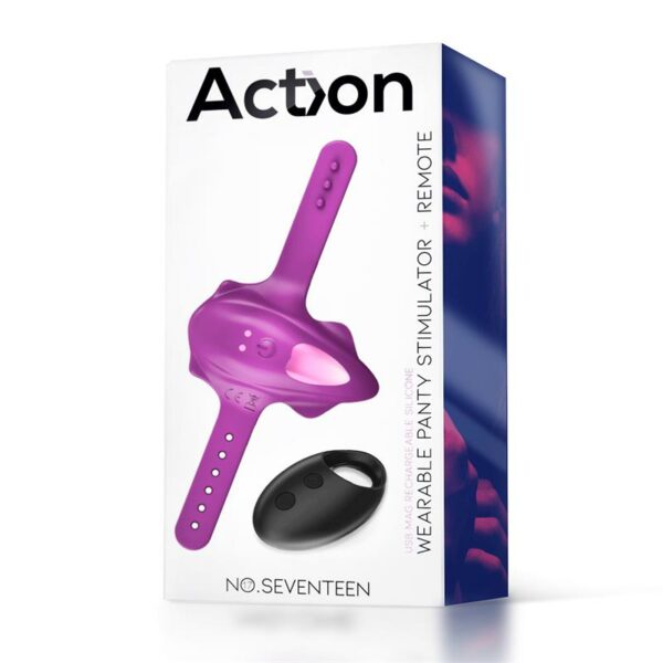 No. Seventeen Estimulador de Braguita Control Remoto USB Magnético Púrpura