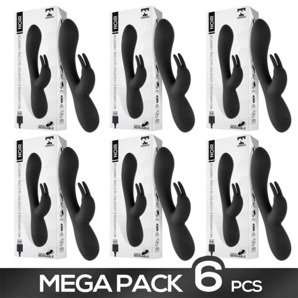 Pack 5+1 Noir Vibrador Silicona Liquida