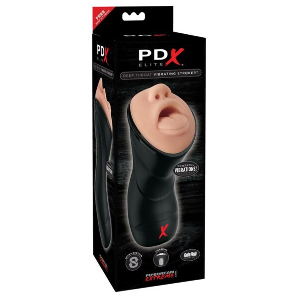 PDX Elite Masturbador Vibrador Deep Throat