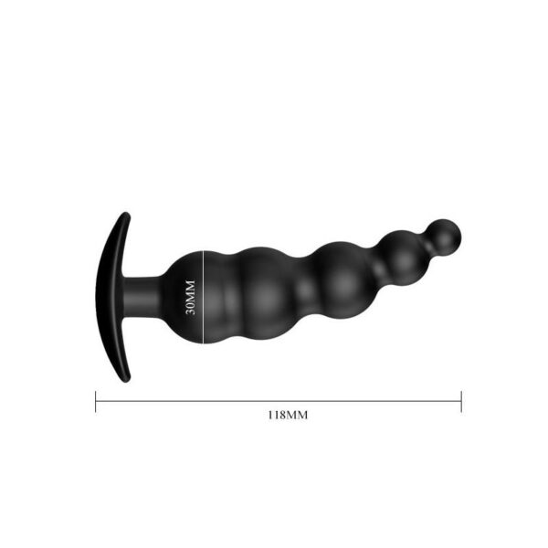 Plug Anal Burbujas Silicona Negro