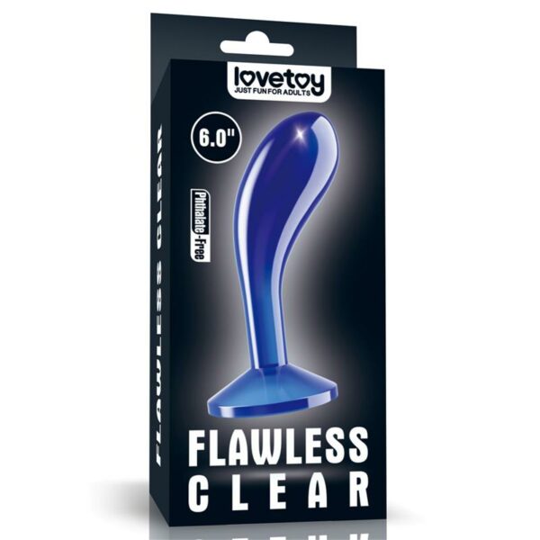 Plug Anal Flawless Azul Transparente 6 - Imagen 3