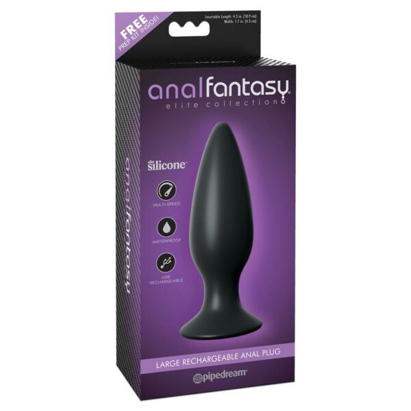 Plug Anal Recargable Grande Negro