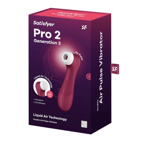 Pro 2 Gen 3 Liquid Air Technology Succión y Vibración Wine Red - Rojo Vino